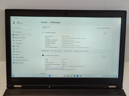Lenovo ThinkPad P53 / i7-9850H / 64GB / 1TB SSD / 15.6" / nVidia Quadro RTX 3000 - 6GB / Win 11 Pro